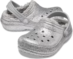 Crocs Kids Classic Lined Glitter Clog (Little Kid/Big Kid)